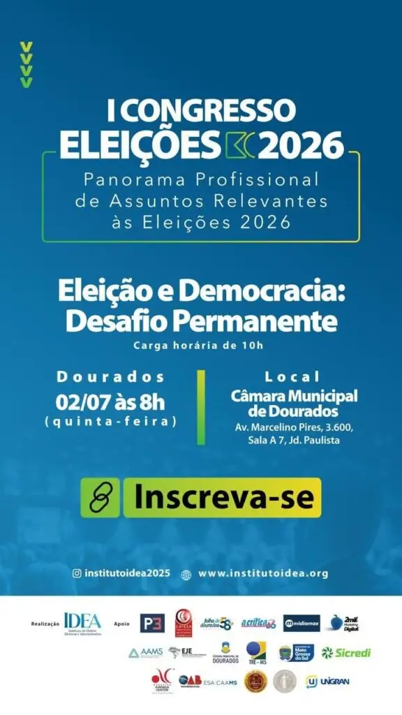IDEA: I Congresso Eleições 2026: veja a programação oficial do evento IDEA: I Congresso Eleições 2026: veja a programação oficial do evento