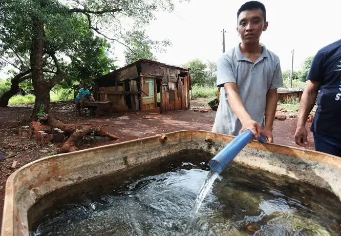 Grupo acompanha implantação de sistema de água que beneficiará 30 mil indígenas em Dourados Grupo acompanha implantação de sistema de água que beneficiará 30 mil indígenas em Dourados