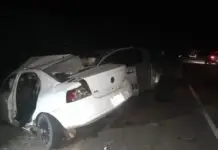 Acidente entre carro e caminhonete termina com uma morte na fronteira de MS