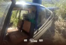 Helicóptero do tráfico é perseguido por 40 minutos e piloto acaba preso