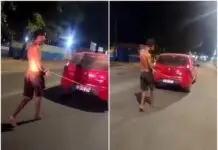 Homem é amarrado pelas mãos e puxado por carro após suspeita de furto 