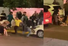Comemoração de eleição termina em agressões; homem deu paulada em carro (vídeo)